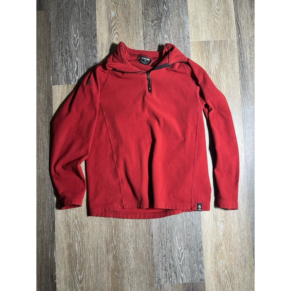 Size medium mends Solaris Red 1/4 zip fleece jacket  #fleecelove